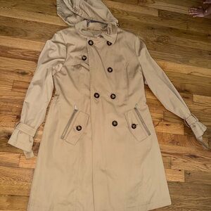 Michael Kors Tan Double-Breasted Trench Coat